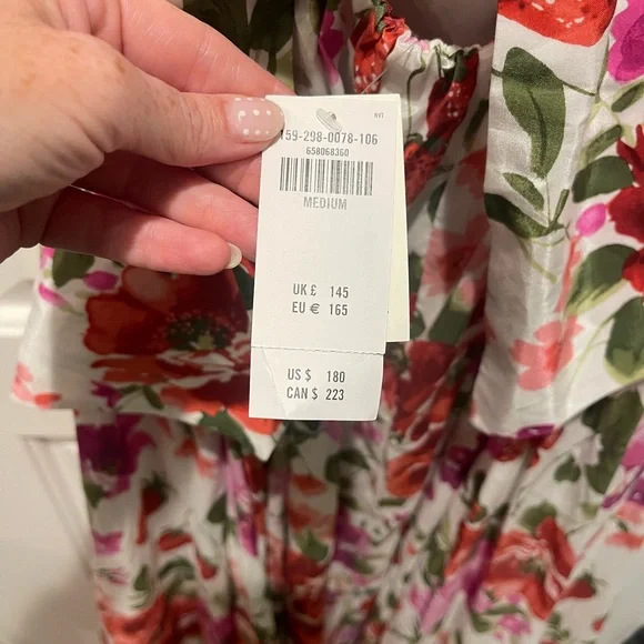 Abercrombie & Finch Floral Puff Sleeve Dress size Medium - Picture 6 of 7